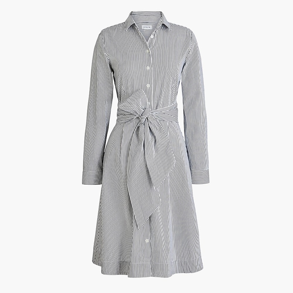 JCrew Factory Shirt-dress with tie waist
